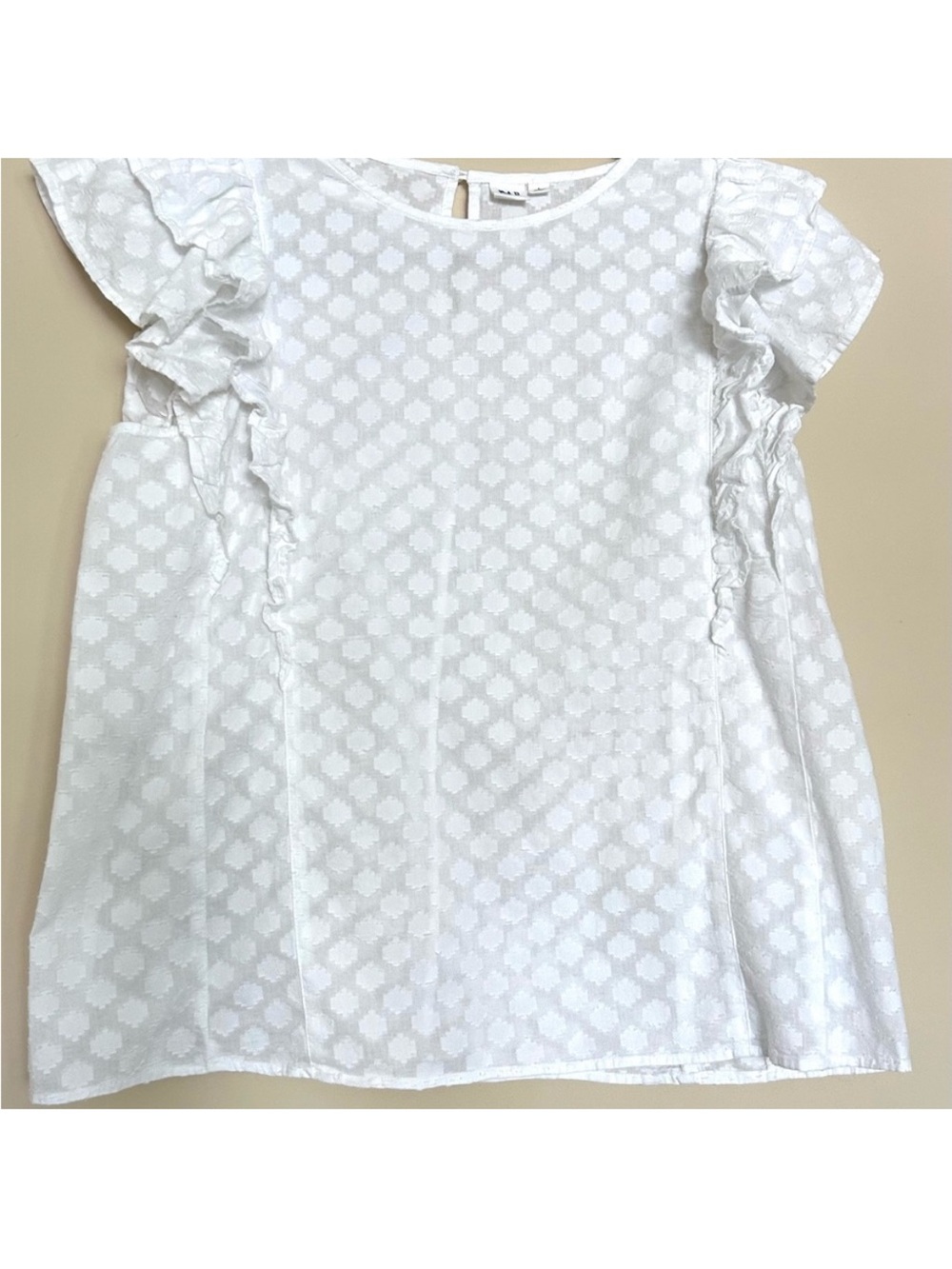 GAP Elegant White Women’s Ruffled Blouse
